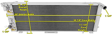 Champion Cooling, 2 Row All Aluminum Radiator for Jeep Cherokee, EC1193