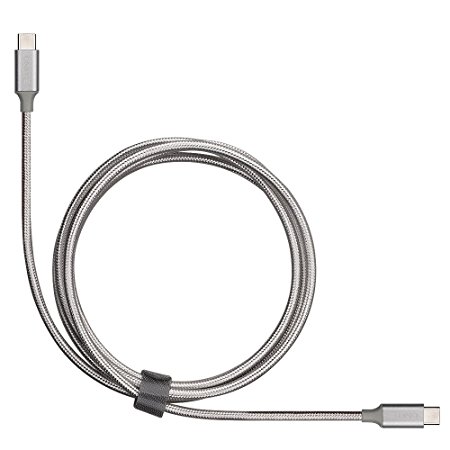 Onite 10FT Braided USB-IF Certified Max 100W 5A, USB Type C Charger Cord for New MacBook Pro 13" 15" Touchbar, Lenovo Yoga 910, HP Pavilion X2, Razer Blade Stealth, Nintendo Switch, Gray