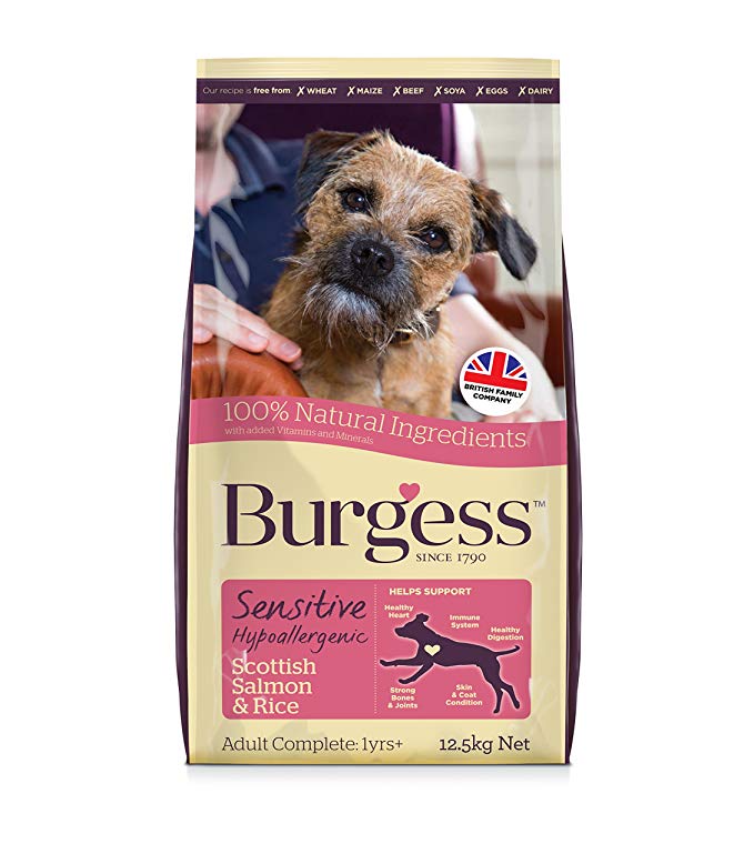 Supadog Burgess Sensitive Hypoallergenic Dog Food Scottish Salmon and Rice 12.5kg