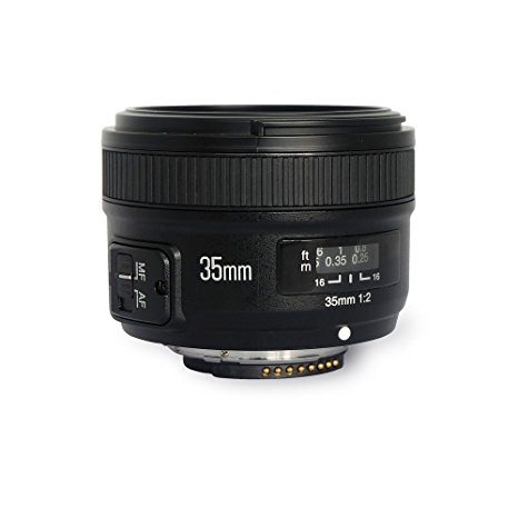 YONGNUO YN35mm F2 Lens 1:2 AF / MF Wide-Angle Fixed/Prime Auto Focus Lens For Nikon DSLR Cameras