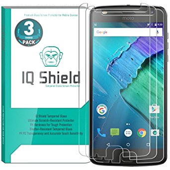 Moto Z2 Play Screen Protector (3-Pack), IQ Shield Tempered Ballistic Glass Screen Protector for Motorola Moto Z2 Play [9H][HD Clear][Anti-Scratch][Bubble-free]