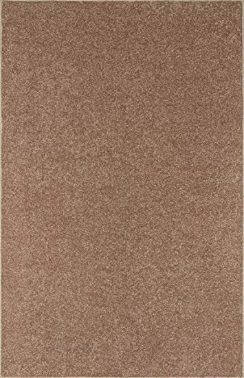 Ambiant Pet Friendly Solid Color Area Rug Brown, 2' x 3'