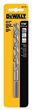 DEWALT DW1128 7/16-Inch Black Oxide 3/8-Inch Reduced Shank Split Point Twist Drill Bit