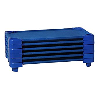 Sprogs SPG-021-5 Stackable Daycare Cot Standard, 5" Height, 23" Width, 52" Length, Blue (Pack of 6)