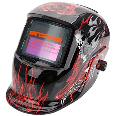 Z ZTDM Welding Helmets Pro Solar Auto Darkening Death Skull Hood Shade Range 4/9-13 Mask Grinding Welder Protective Gear Arc Mig Tig CE EN379 ANSI Z87.1