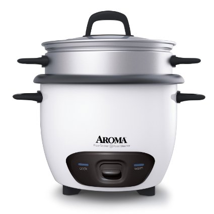 Aroma 14-Cup Cooked  7-Cup UNCOOKED Pot Style Rice Cooker and Food Steamer ARC-747-1NG