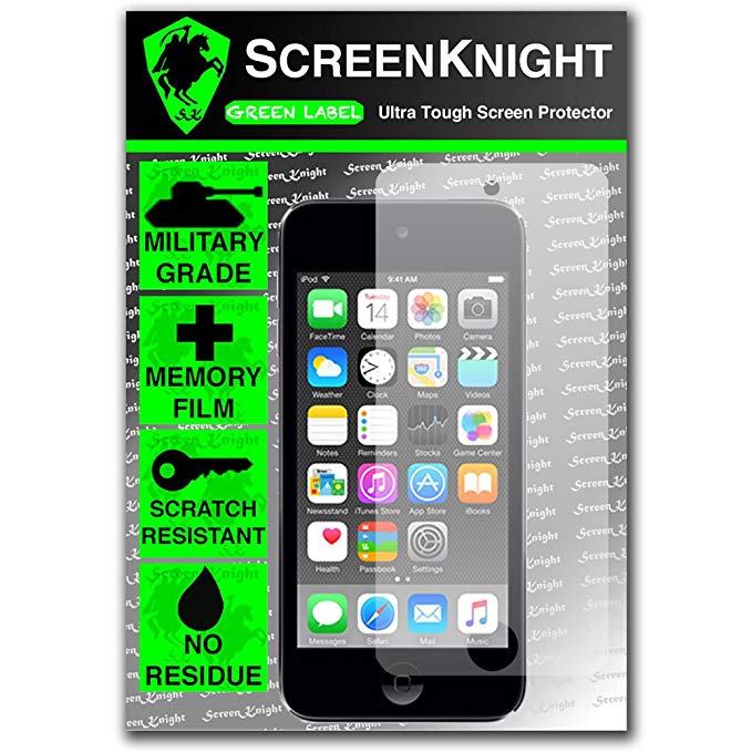 ScreenKnight® Apple iPod Touch 6th Gen Front Screen Protector invisible shield (Front)