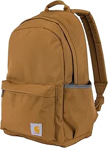 Carhartt 21L, Durable Water-Resistant Pack with Laptop Sleeve, Classic Backpack Brown, One Size