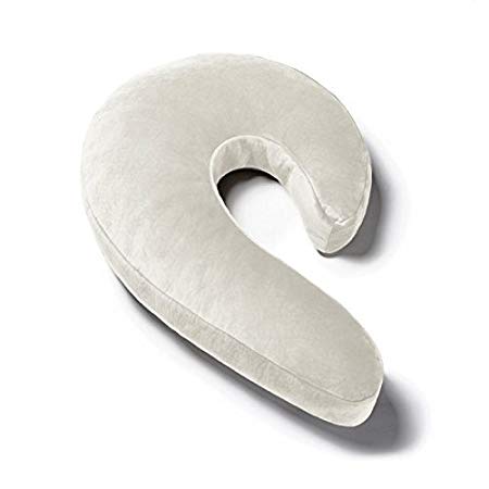 Avana Uno Memory Foam Snuggle Pillow for Side Sleepers, Cloud/Camel