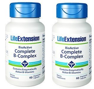 Life Extension Complete B-Complex Vegetarian Capsules, 60 Count x 2