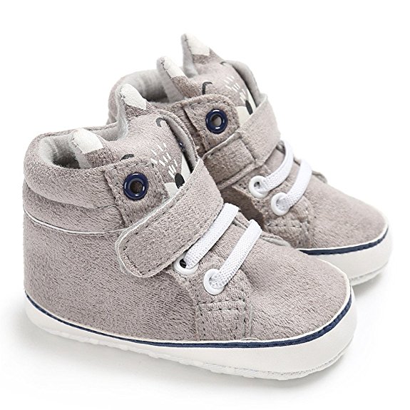 Isbasic Baby Boys Girls High-Tops Sneakers Toddler Soft Sole First Walkers Shoes
