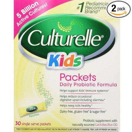 Culturelle Kids Packets Daily Probiotic Supplement 30 Each ( Pack of 2)