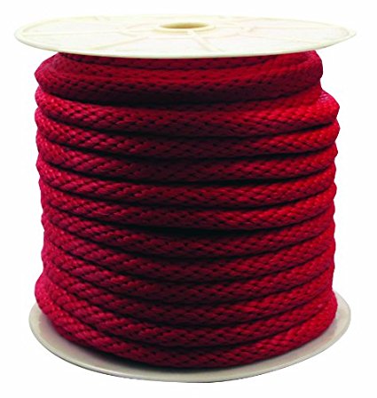 Rope King SBP-58140R Solid Braided Poly Rope - Red - 5/8 inch x 140 feet