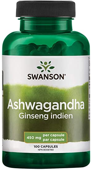 Swanson - Ashwagandha Powder Supplement 450 Mg, 100 Capsules