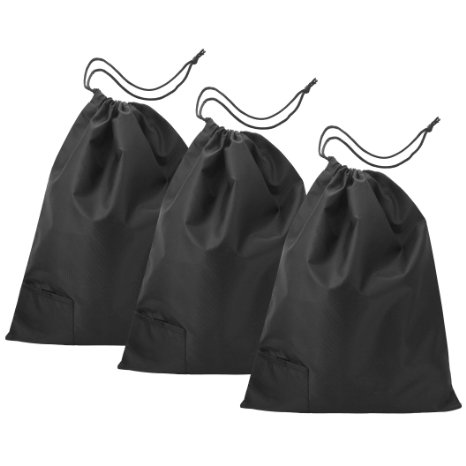 Florida Brands High Quality Waterproof Nylon Shoe Storage Bag, Pack of 3