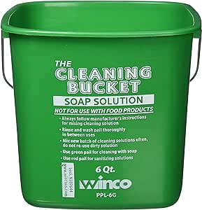 Winco Cleaning Bucket, Medium, Green