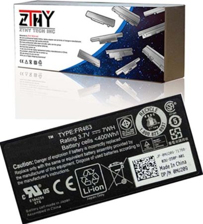 ZTHY Battery Dell Poweredge Perc 5i 6i Fr463 P9110 Nu209 U8735 Xj547 37v 7wh