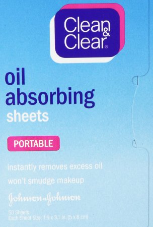 Clean & Clear Oil-Absorbing Sheets, 50 Count