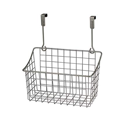 Spectrum Diversified Grid Storage Basket, Over the Cabinet, Medium, Satin Nickel