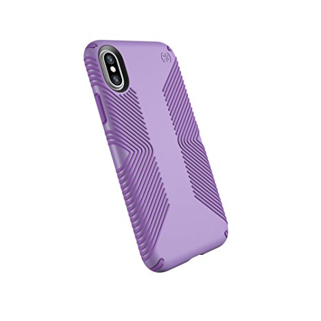 Speck Products Presidio Grip Case for iPhone X, Aster Purple/Heliotrope Purple