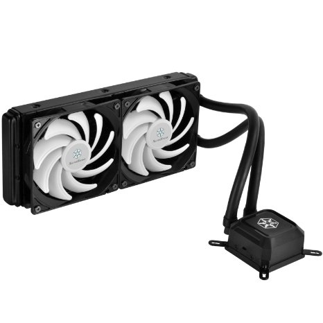 SilverStone Technology All-In-One Liquid CPU Cooler with Dual Adjustable 120mm PWM Fan TD02-LITE