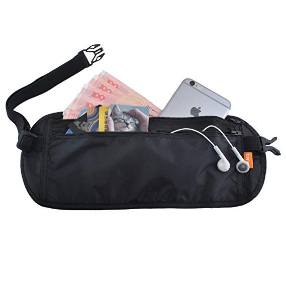 Travel Money Belt RFID Blocking Body Wallet Hidden Waist Pack Bag for Men/Women