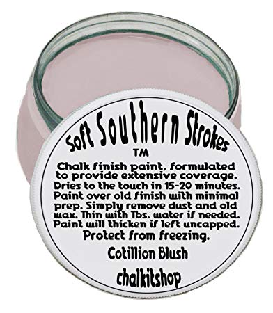 Chalk It Paint Finish for Furniture Arts Crafts and More! 8 oz. Project Pot (Cotillion Blush) Light Pink