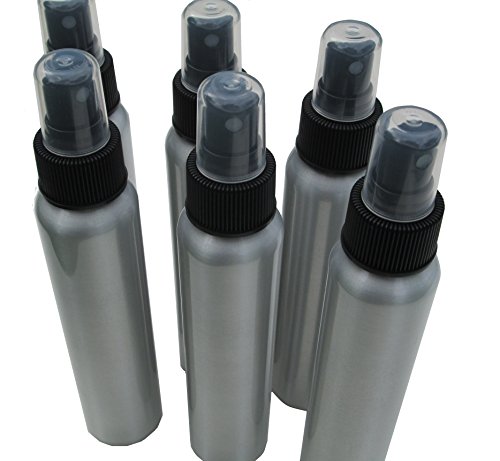 4oz Bullet-style Aluminum Fine Mist Spray  Atomizer Bottles 6-pack