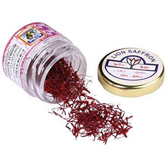 Lion Latest Crop 100% Pure Organic Mongra Grade A Kashmir Saffron - 1 Gm (Pack Of 1)