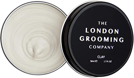 The London Grooming Company Clay for Men - Firm Hold and Dry Matte Finish - 1.7oz Water Based Men's Hair Product, Easy to Wash Out - Oud Wood Scent
