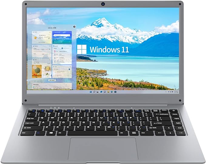 Jumper 14 Inch Laptop, 12GB RAM 256GB SSD, Windows 11, Intel UHD Graphics, WiFi, Grey