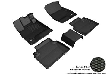 3D MAXpider L1HD10001509 Custom Fit All-Weather Floor Mats - Kagu Rubber Black Complete Set for Honda Clarity Plug-in Hybrid Models