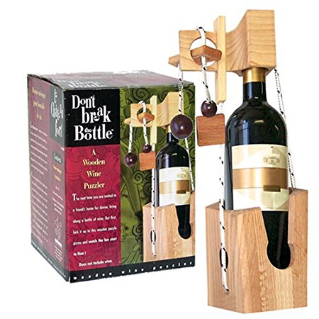 Don't Break The Bottle Wood Wine Carrier Puzzle Gift - Original