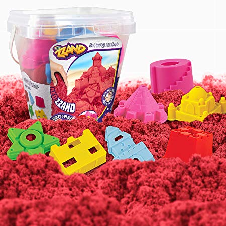 Creative Kids Play Sand Bucket Activity Kit - 500 gr of Sand & 7 Molded Tools in - Soft, Free Flowing & Easy to Mold Play Sand - Sensory Sand Kit - Great Gifting Idea for Kids 6