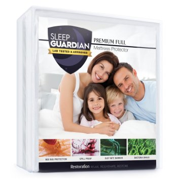 Sleep Guardian® Full Mattress Protector - Lab Tested Premium Waterproof, Hypoallergenic Mattress Protector - Lifetime Warranty