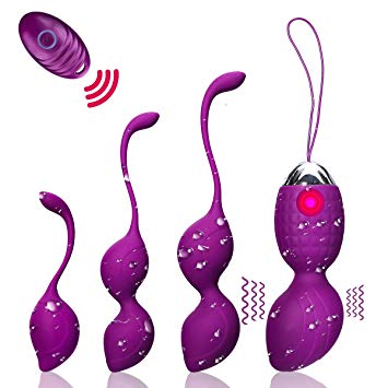 Kegel Balls for Tightening, Hizek 5 in 1 Kegel Exercise Weights-Ben Wa Balls for Girls & Women, Doctor Recommended for Bladder Control and Tightening&Regain Confidence(Purple)