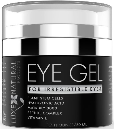 BEST Eye Gel - For Irresistible Eyes - Powerful Anti-Aging Formula Infused With All Natural Ingredients To Reduce Wrinkles, Under Eye Bags, Puffiness & Dark Circles - 1.7 fl ounces/50 ml