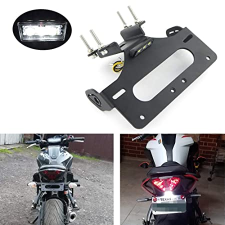 Xitomer FZ 07 MT 07 tail tidy, Fender Eliminator for Yamaha FZ-07 MT-07 2014 2015 2016 2017 2018 2019, with LED License Plate Light, Compatible with OEM/Stock Turn Signal