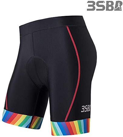 3SB Triathlon Shorts, Women's Tri Shorts, Padded, Butterfly, for Bicycle Training