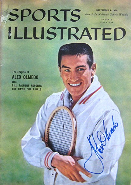 Olmedo, Alex 9/7/59 autographed magazine