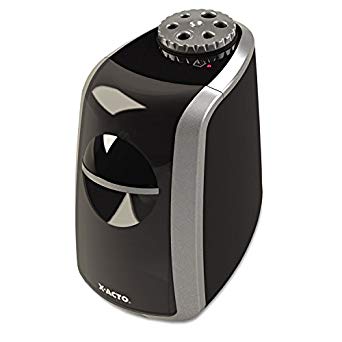 X-ACTO 1773 SharpX Principal Electric Pencil Sharpener, Black/Silver