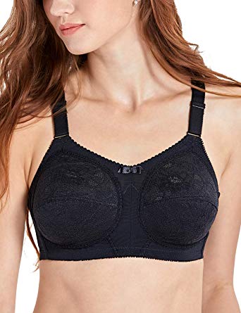 Delimira Women's Unlined Firm Support Plus Size Non-Wired Full Cup Bra Molded