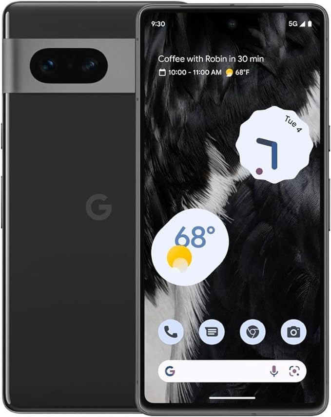 Google Pixel 7 (5G) 128GB (Canadian Model GVU6C) Unlocked - Obsidian (Renewed)