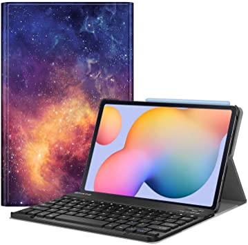 Fintie Keyboard Case for Samsung Galaxy Tab S6 Lite 10.4'' 2020 Model SM-P610 (Wi-Fi) SM-P615 (LTE), Slim Stand Cover with Secure S Pen Holder Detachable Wireless Bluetooth Keyboard, Galaxy