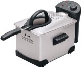 T-fal FR1014 Easy Pro Enamel Deep Fryer 3-Liters of Oil and up to 26-pounds of food Silver