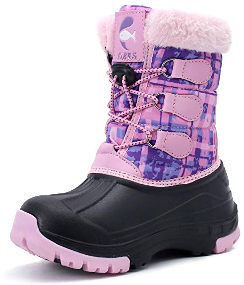 Snow Boots for Kids Girls Boys Outdoor Winter Waterproof Lightweight Warm Booties Shoes