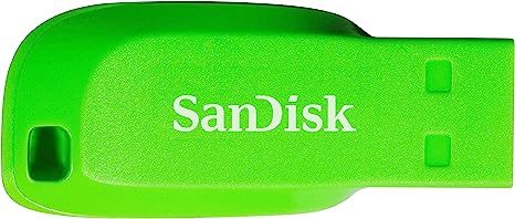 SanDisk SDCZ50C-064G-B35GE 64 GB Cruzer Blade USB 2.0 Flash Drive - Electric Green