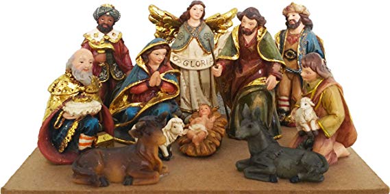 Hampstead Collection Resin 3 inch Nativity Figurine Set, Set of 11