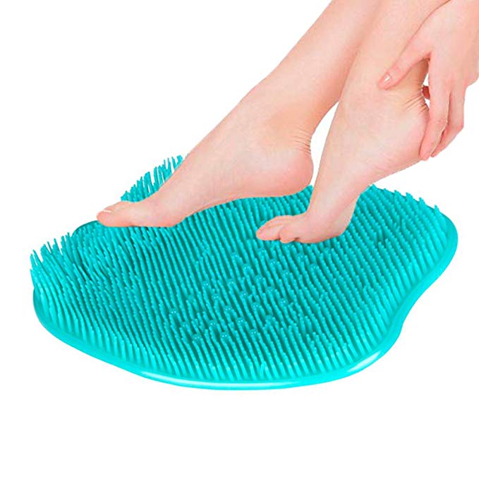 Shower Foot Scrubber Massager Cleaner, Acupressure Mat with Non-Slip Suction Cups, Improve Circulation,Exfoliation, Acupressure Massage Mat, Foot Cleanerand Reduce Feet Pain