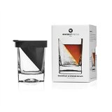 Corkcicle Whiskey Wedge Whiskey Glass with Silicone Ice Form
